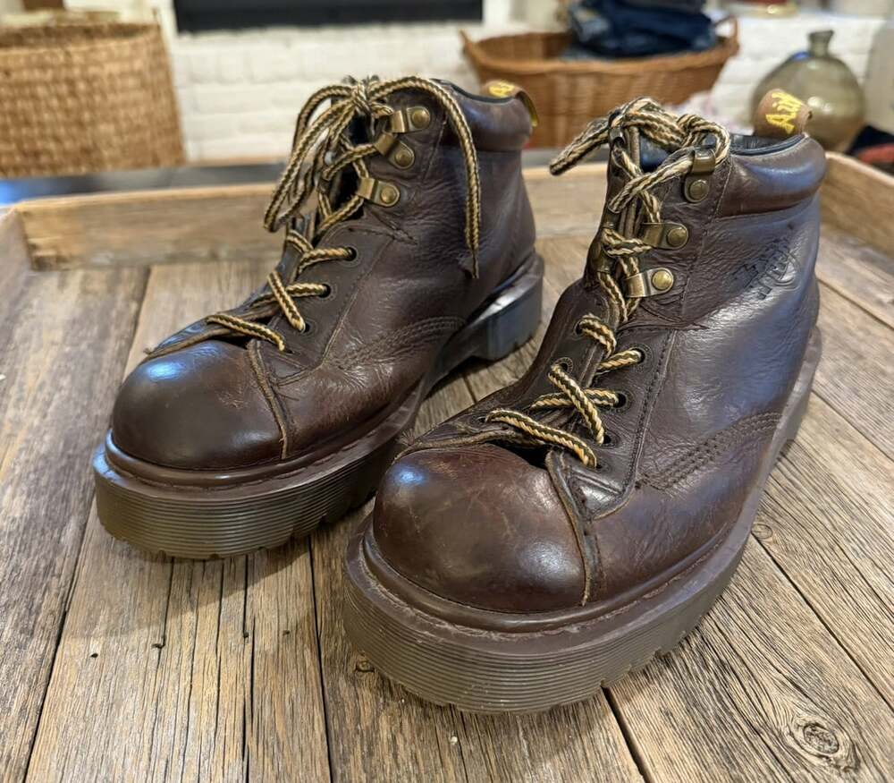 Vintage Dr. Martens 8287 Brown Leather Boots UK 8 US Men 9 Women 10 Made England - Picture 8 of 13